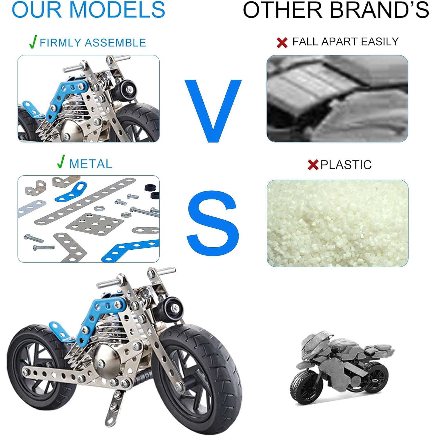Metal Bike Creative Mechanical Construction Engineering Kit 140 Part of Bike Tool / 1 Set 】 Metal Bike Creative Mechanical Construction Engineering Kit 140 Part of Bike Tool / 1 Set 】